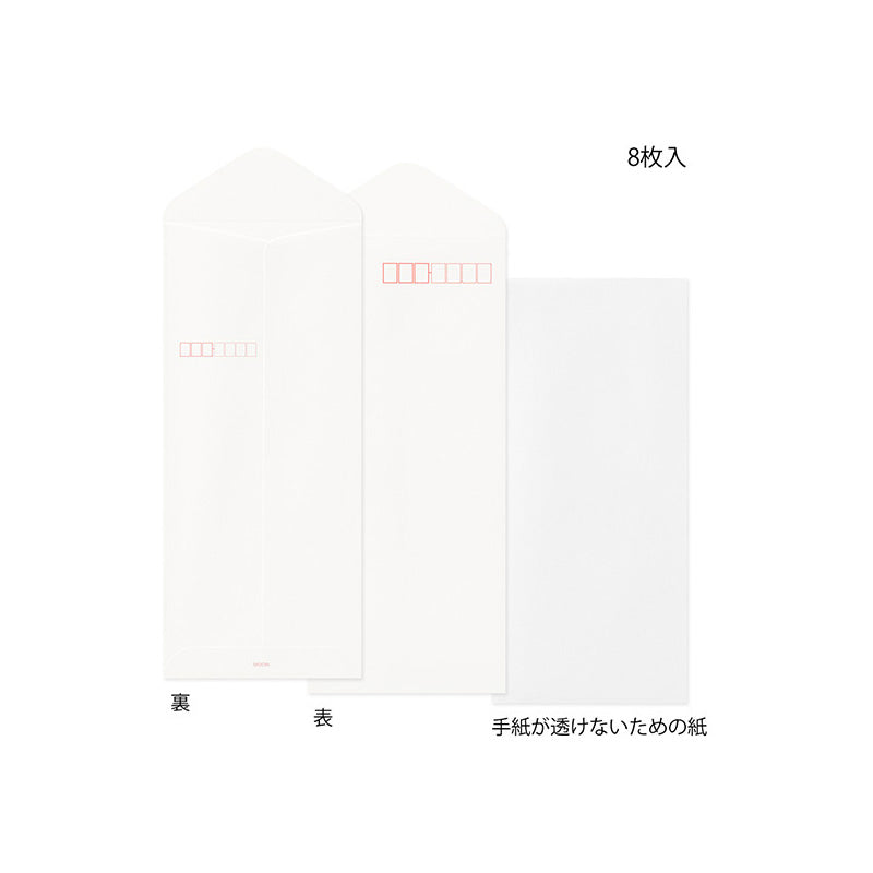 きれいな宛名が書ける封筒（縦）表面　裏面詳細です。