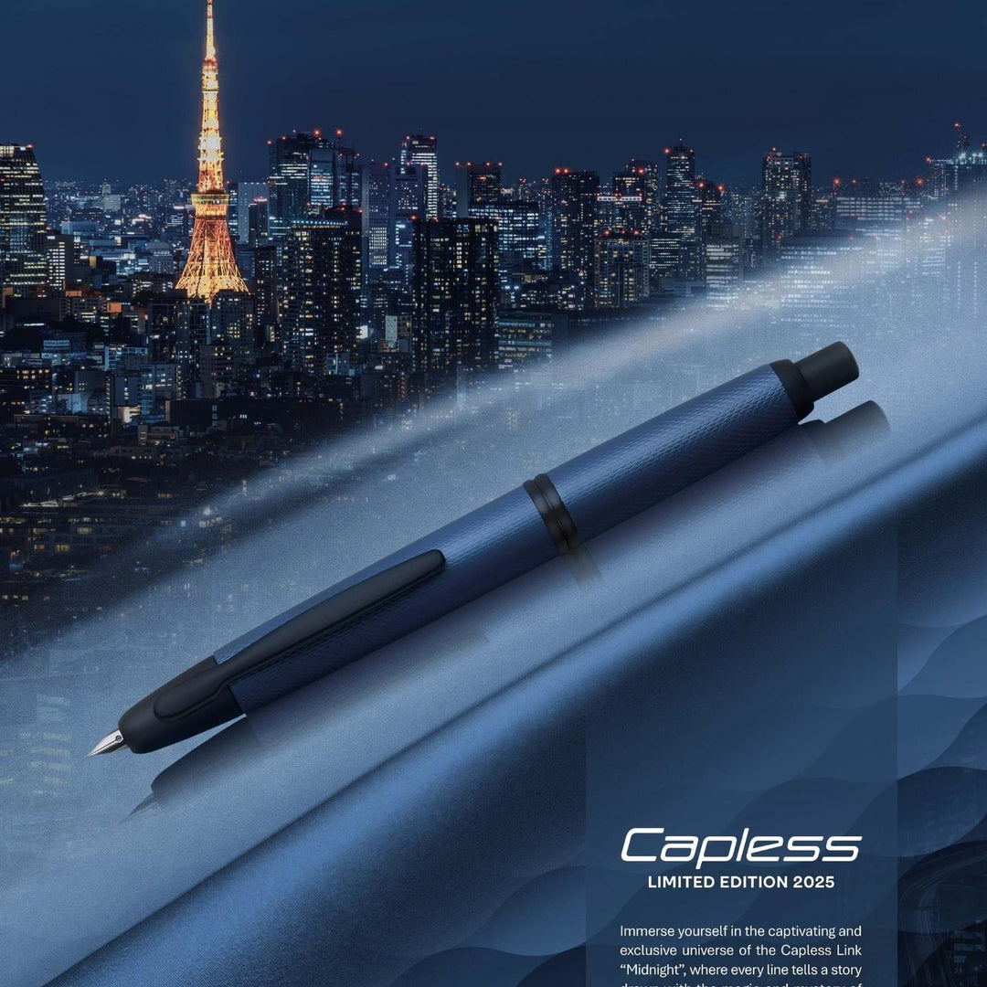 パイロット＜PILOT PRO SHOP>2025年 限定キャップレス 万年筆 Link Midnight（リンクミッドナイト）