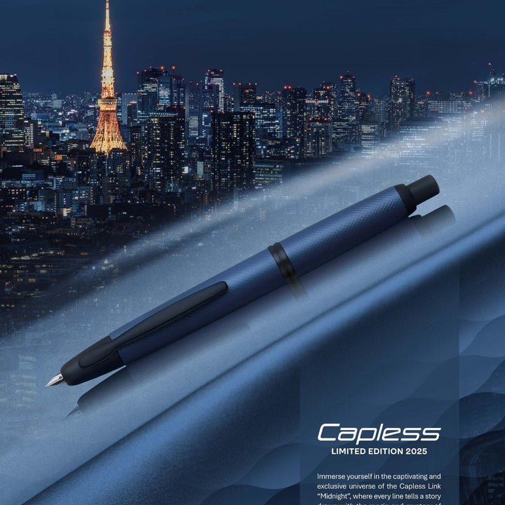 パイロット＜PILOT PRO SHOP>2025年 限定キャップレス 万年筆 Link Midnight（リンクミッドナイト）