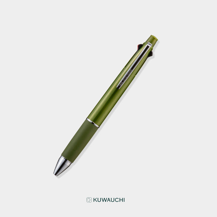文具クワウチが販売する三菱鉛筆　多機能ボールペン　ジェットストリーム4＆1　ボール径0.5mm　オリーブグリーン全体像です。